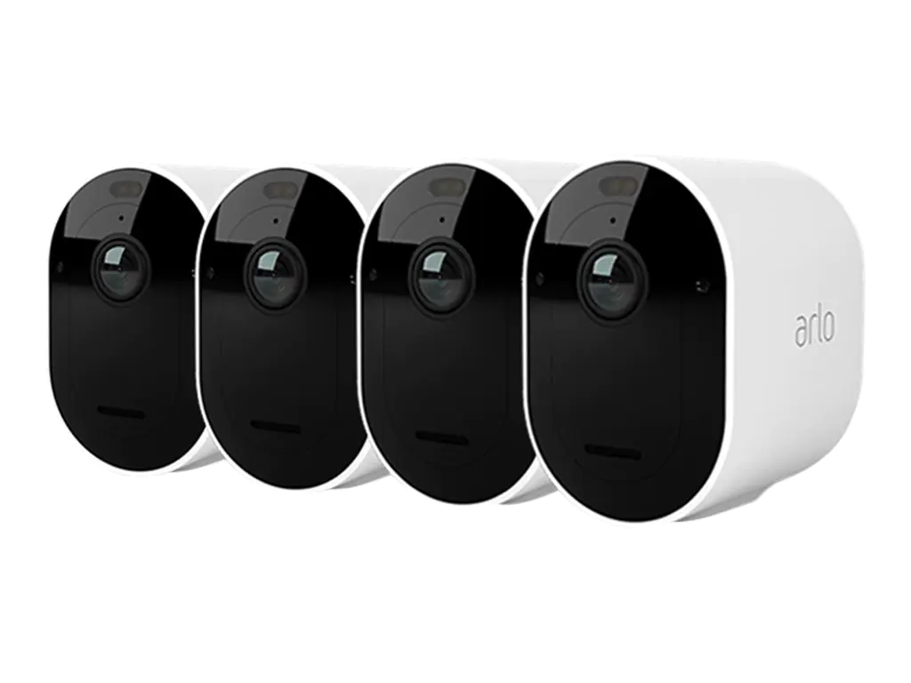 Arlo Pro 5 - Netzwerk-Überwachungskamera - Innenbereich, Außenbereich - wetterfest - Farbe (Tag&Nacht) - Audio - drahtlos - Wi-Fi (Packung mit 4)