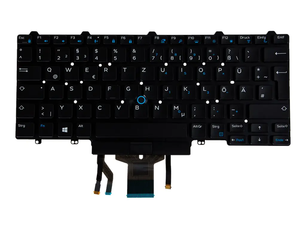 Dell - Ersatztastatur Notebook - mit DualPoint - hinterleuchtet - Deutsch