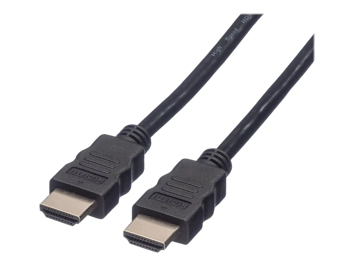 VALUE - HDMI-Kabel mit Ethernet - HDMI männlich zu HDMI männlich - 1.5 m - Doppelisolierung - Schwarz - 4K Unterstützung VALUE - HDMI-Kabel mit Ethernet - HDMI männlich zu HDMI männlich - 1.5 m - Doppelisolierung - Schwarz - 4K Unterstützung