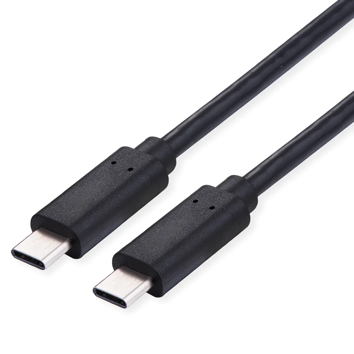 VALUE - USB-Kabel - 24 pin USB-C (M) zu 24 pin USB-C (M) - USB4 Gen2x2 - 20 V - 5 A - 2 m - umkehrbare Stecker, USB-Stromversorgung (100 W), bis zu 20 Gbps Datentransferrate - Schwarz