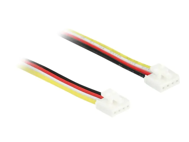 Delock IOT - Netz-/Datenkabel - 4-polger Grove-Stecker (M) zu 4-polger Grove-Stecker (M) - 5 A - 5 cm - Schwarz, weiß, Gelb, Rot