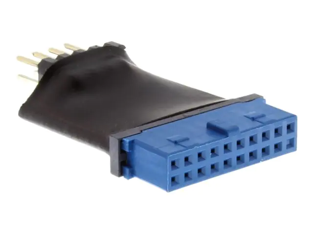 InLine - Interner USB-Adapter - 10-poliger USB-Header (M) zu 19-poliger USB 3.0 Kopf (W) - Schwarz