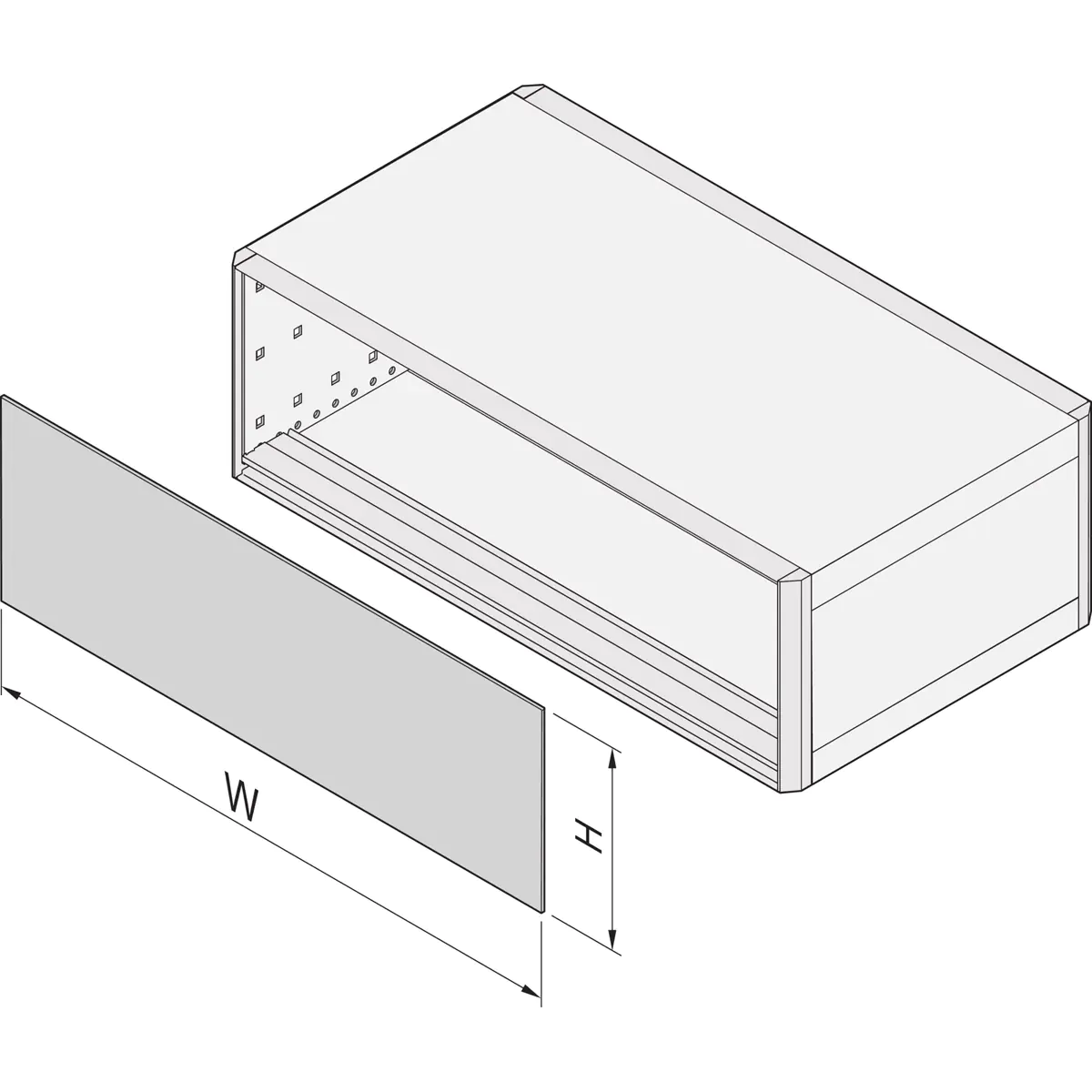 SCHROFF U-FRONTPL.EMC 3U 84HP - Rack-Zubehör - Rack-Zubehör