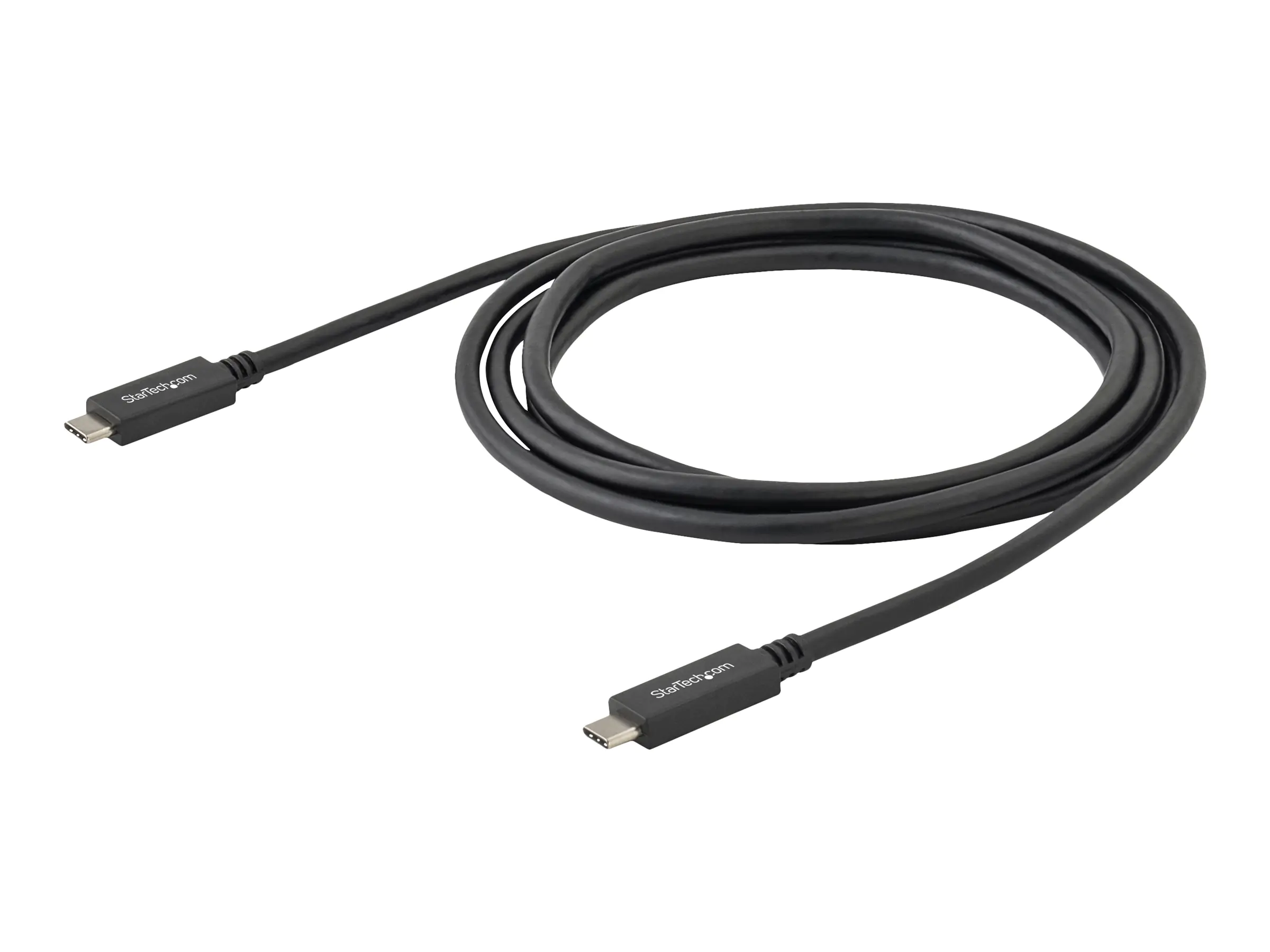 StarTech USB-C auf USB-C Kabel - ST/ST - 0,5m - USB 3.1 (10 Gbit/s) - USB Ladekabel - USB-Kabel - USB-C (M) gerade bis USB-C (M) gerade - USB 3.1 Gen 2 / Thunderbolt 3 / DisplayPort 1.2 - 50 cm - 4K Unterstützung - Schwarz - für P/N: HB31C2A2CB, HB31C3A1C