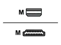 Helos Premium - Adapterkabel - Mini DisplayPort männlich zu HDMI männlich - 2 m - Schwarz - 4K Unterstützung