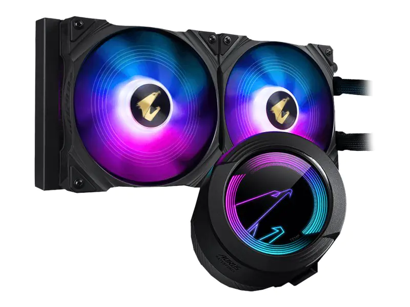 AORUS WATERFORCE 280 - Prozessor-Flüssigkeitskühlsystem - Kühlergröße: 280 mm - (für: LGA2066, LGA2011, LGA1366, LGA1150, LGA1151, LGA1152, LGA1155, LGA1156, LGA1200, LGA1700, TR4, AM4, sTRX4) - 140 mm