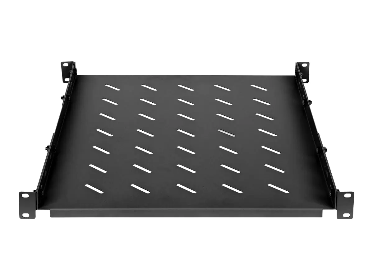 Intellinet - Rack - Regal - 19" variable Schienen, feste Montage - Schwarz, RAL 9004 - 1U - 48.3 cm (19")