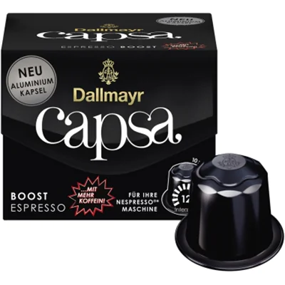 Dallmayr Kaffeekapsel capsa Nespresso® Maschine BOOSTER ESPRESSO Intensität: 12 10 x 5,6 g/Pack.