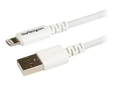 StarTech 3m Apple 8 Pin Lightning Connector auf USB Kabel - USB Kabel für iPhone / iPod / iPad - Ladekabel / Datenkabel - Weiß - Lightning-Kabel - Lightning männlich zu USB männlich - 3 m - weiß - für P/N: KITBXAVHDPEU, KITBXAVHDPNA, KITBXAVHDPUK, KITBXDO