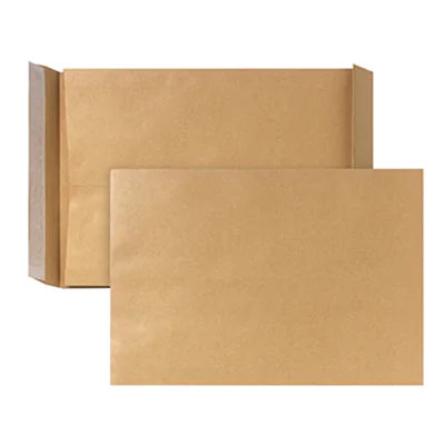 POSTHORN Faltentasche DIN E4 280 x 400 mm (B x H) ohne Fenster 130g/m² mit Haftklebung Papier braun 250 St./Pack.