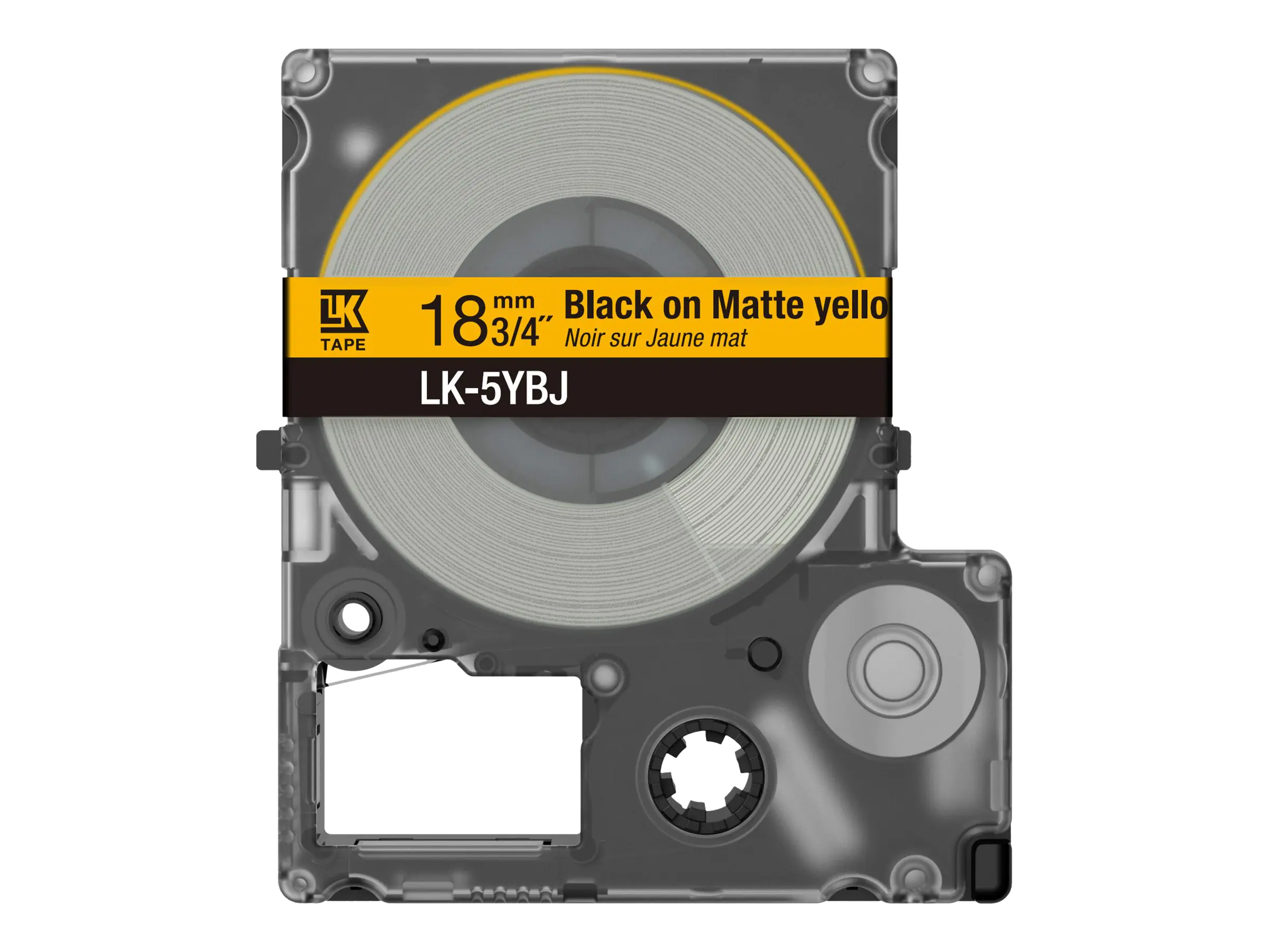 Epson LabelWorks LK-5YBJ - Schwarz auf mattem Gelb - Rolle (1,8 cm x 8 m) C53S672075