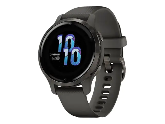 Garmin Venu 2S - 40 mm - Carbon-Schwarz - Sportuhr mit Band - Silikon - Handgelenkgröße: 110-175 mm - Anzeige 2.79 cm (1.1") - Bluetooth, Wi-Fi, ANT+ - 38.2 g