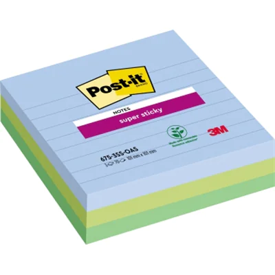 Post-it Haftnotiz Super Sticky 675-3SS-OAS sortiert liniert 3 St.