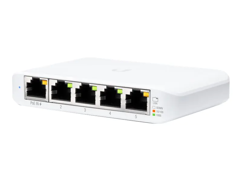 Ubiquiti UniFi Switch USW Flex Mini - Switch - Smart - 4 x 10/100/1000 + 1 x 10/100/1000 (PoE+) USW-FLEX-MINI-5