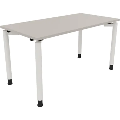 Schreibtisch Vierfuß Rundrohr B1400xT700xH680-820 ws/Lichtgrau Schreibtisch Vierfuß Rundrohr B1400xT700xH680-820 ws/Lichtgrau