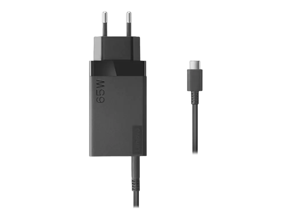 Lenovo 65W USB-C Travel Adapter - Netzteil - Wechselstrom 100-240 V - 65 Watt - Europa - Schwarz