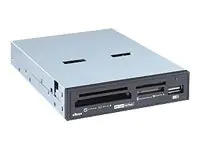Ultron Reader UCR 75in1 + USB Port - Kartenleser - 75-in-1 - 8,9 cm (3,5 Zoll) (CF I, CF II, MS, MS PRO, Microdrive, MMC, SD, SM, MS Duo, xD, MS PRO Duo) - USB 2.0