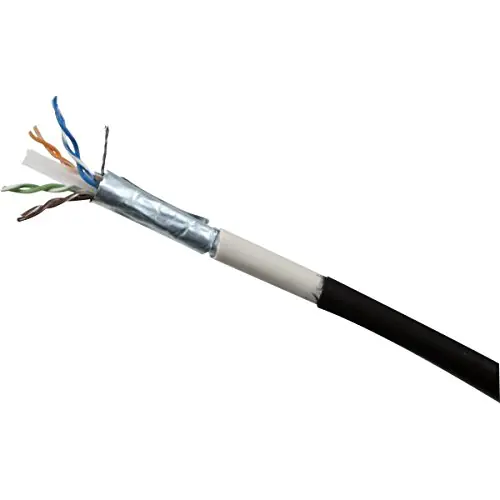 exertis Connect - Patch-Kabel - RJ-45 (M) zu RJ-45 (M) - 20 m - F/UTP (ScTP) - CAT 6 - im Freien - Schwarz
