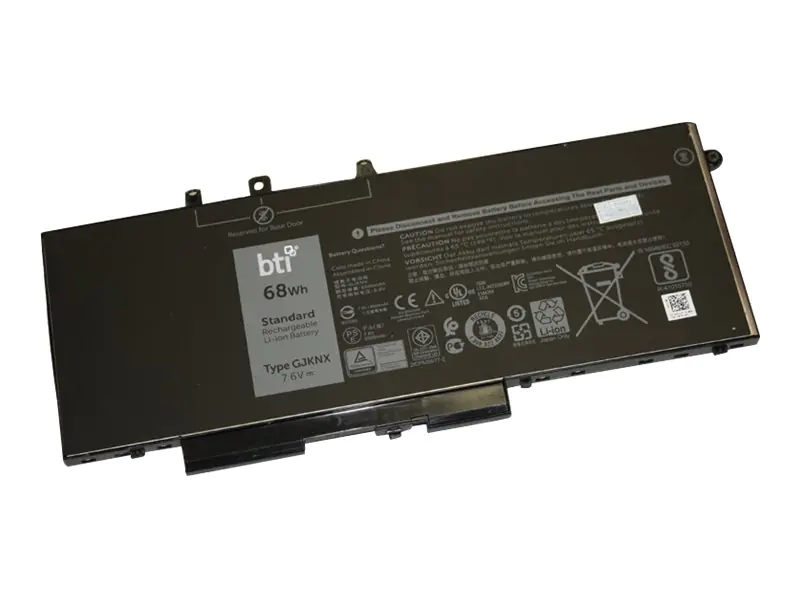 BTI - Laptop-Batterie (gleichwertig mit: Dell 451-BBZG, Dell GJKNX, Dell 5YHR4, Dell 0GJKNX, Dell FPT1C, Dell GD1JP, Dell 451-BBZT) - Lithium-Ionen - 4 Zellen - 8500 mAh - 68 Wh - für Dell Latitude 5280, 5290, 5400, 5480, 5490, 5491, 5495, 5580, 5590, 559