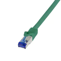 LogiLink Professional Ultraflex - Patch-Kabel - RJ-45 (M) zu RJ-45 (M) - 20 m - 6 mm - S/FTP - CAT 7 (Kabel) / CAT 6a (Anschlüsse) - halogenfrei, geformt, ohne Haken - grün, RAL 6024