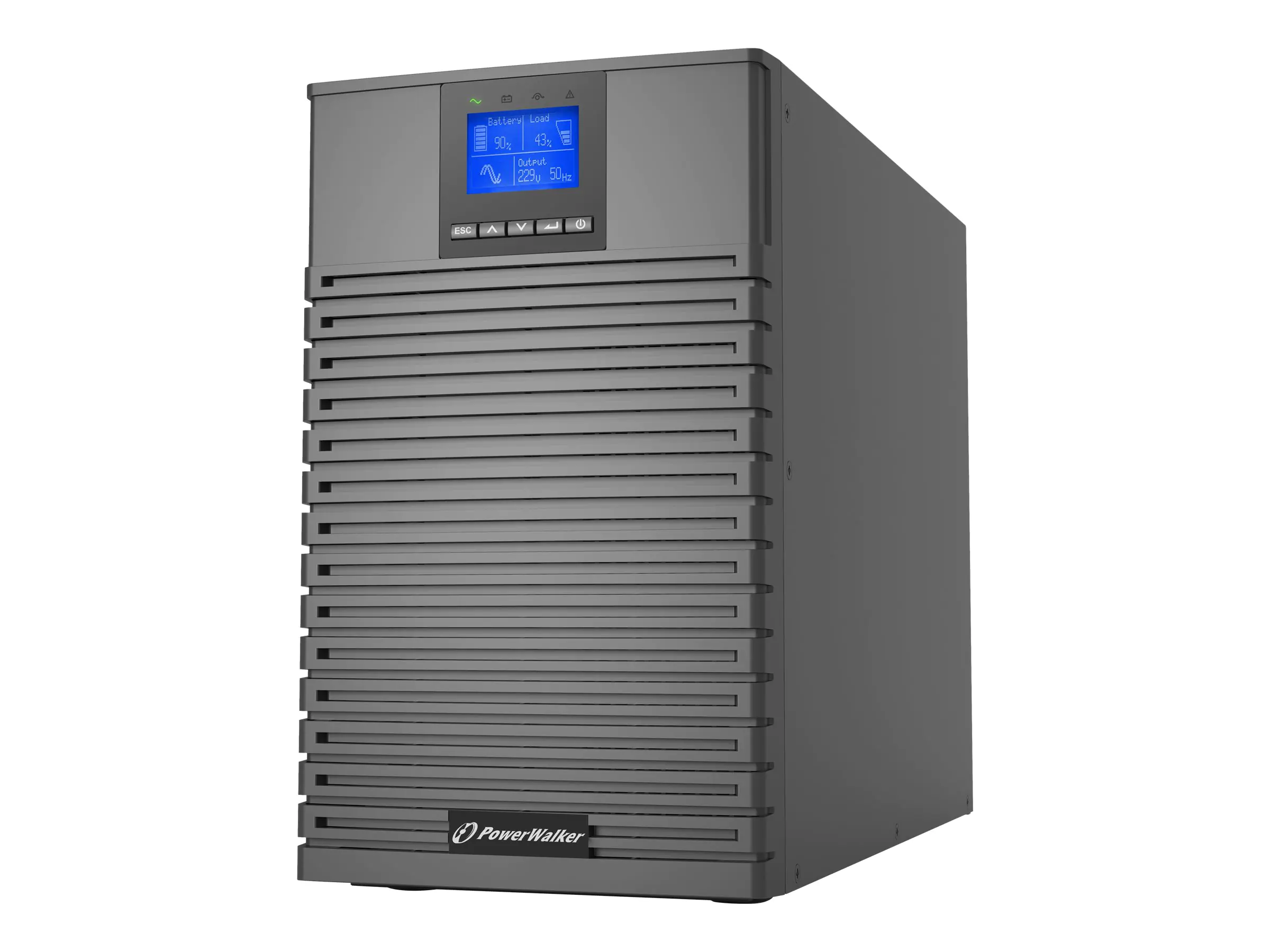 PowerWalker VFI 2000 ICT IoT - USV - 2000 Watt - 2000 VA - 7 Ah - RS-232, USB, Ethernet - Ausgangsanschlüsse: 8