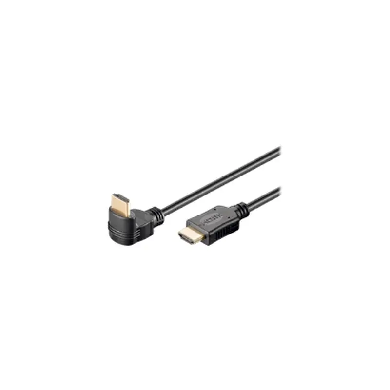 exertis Connect - HDMI-Kabel - HDMI männlich zu HDMI männlich - 5 m - gewinkelter Stecker