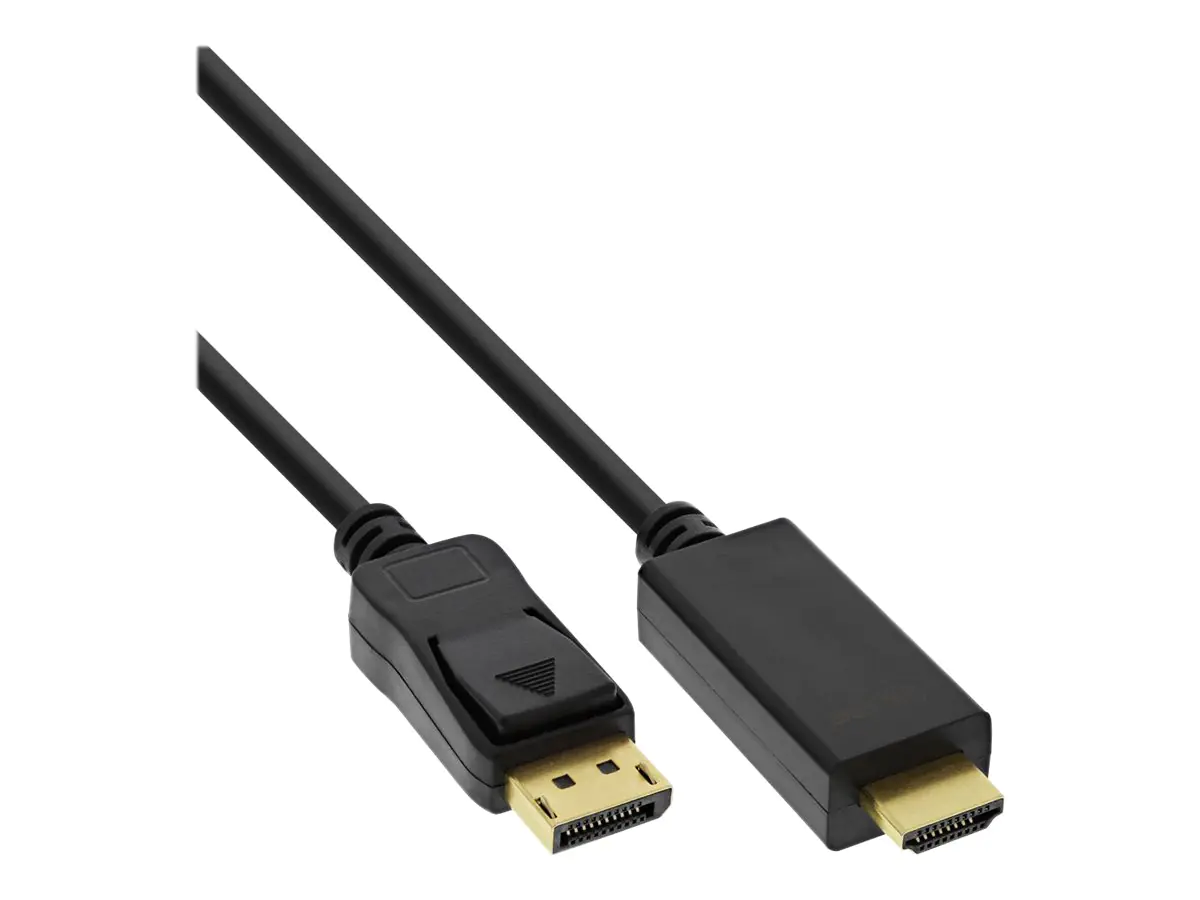 InLine - Adapterkabel - DisplayPort männlich zu HDMI männlich - 30 cm - Dreifachisolierung - Schwarz - 4K Unterstützung InLine - Adapterkabel - DisplayPort männlich zu HDMI männlich - 30 cm - Dreifachisolierung - Schwarz - 4K Unterstützung