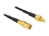 Delock - Antennenkabel - SMB weiblich zu SMB männlich - 3 m - Schwarz