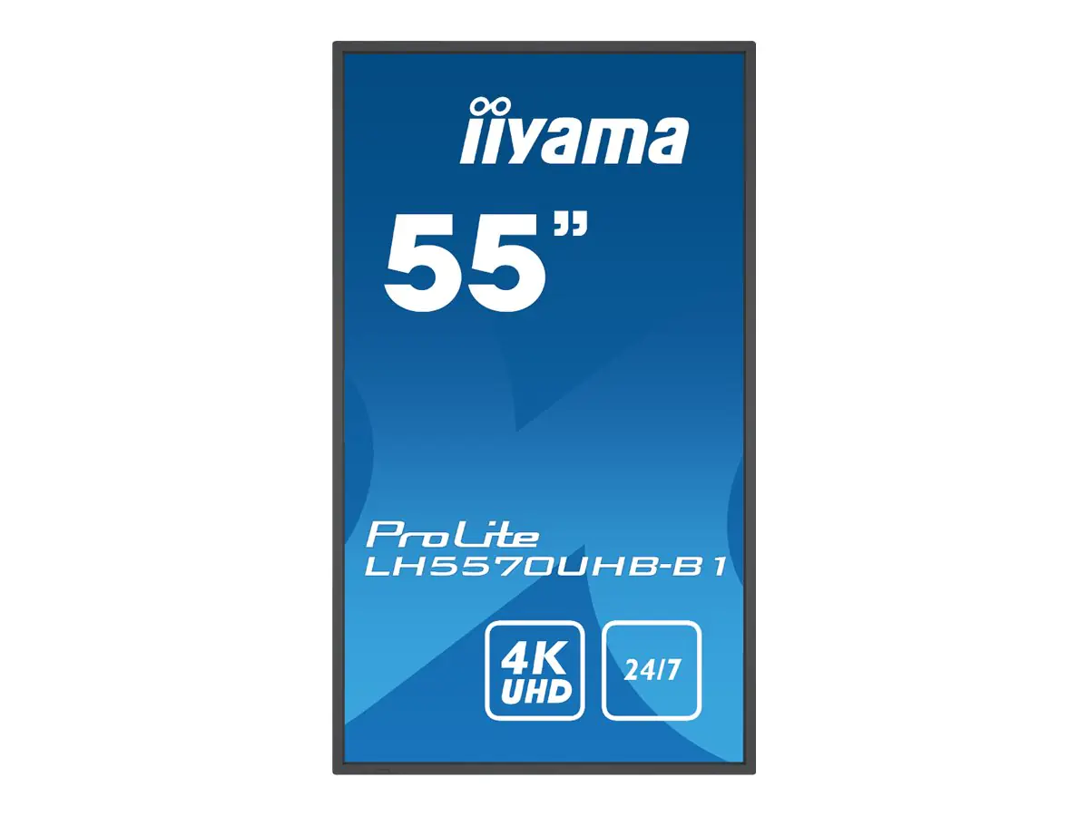 iiyama ProLite LH5570UHB-B1 - 140 cm (55") Diagonalklasse (138.8 cm (54.6") sichtbar) LCD-Display mit LED-Hintergrundbeleuchtung - Digital Signage - 4K UHD (2160p) 3840 x 2160 - mattschwarz