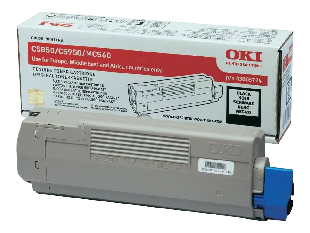 OKI - Schwarz - Original - Tonerpatrone - für OKI MC560dn, MC560n; C5850dn, 5850n, 5950cdtn, 5950dn, 5950dtn, 5950n OKI - Schwarz - Original - Tonerpatrone - für OKI MC560dn, MC560n; C5850dn, 5850n, 5950cdtn, 5950dn, 5950dtn, 5950n