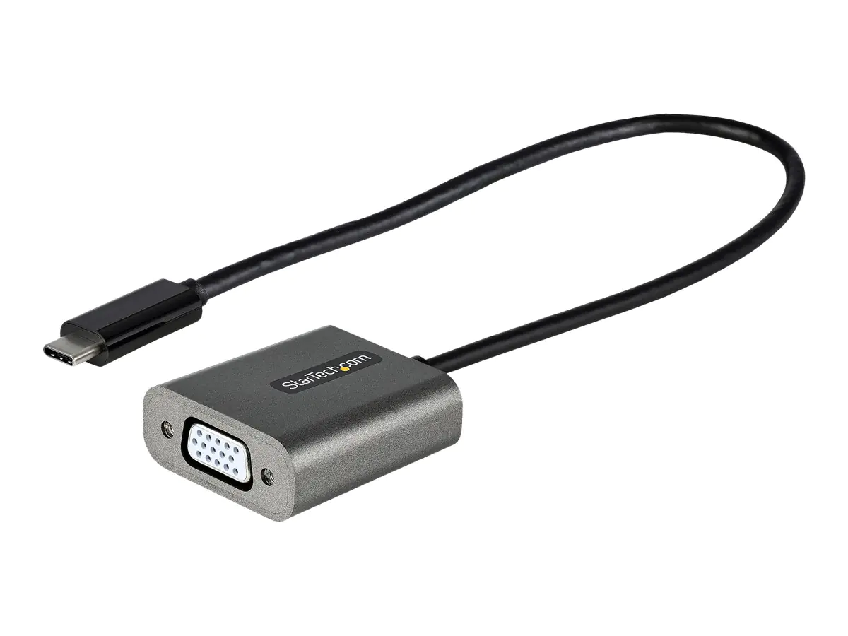 StarTech USB-C auf VGA Adapter - 1080p USB Typ C zu VGA Adapter Dongle - USB-C (DP Alt Modus) zu VGA Monitor / Display Videokonverter - Thunderbolt 3 kompatibel - 30 cm langes Kabel (CDP2VGAEC) - Videoadapter - 24 pin USB-C männlich zu HD-15 (VGA) weiblic StarTech USB-C auf VGA Adapter - 1080p USB Typ C zu VGA Adapter Dongle - USB-C (DP Alt Modus) zu VGA Monitor / Display Videokonverter - Thunderbolt 3 kompatibel - 30 cm langes Kabel (CDP2VGAEC) - Videoadapter - 24 pin USB-C männlich zu HD-15 (VGA) weiblic