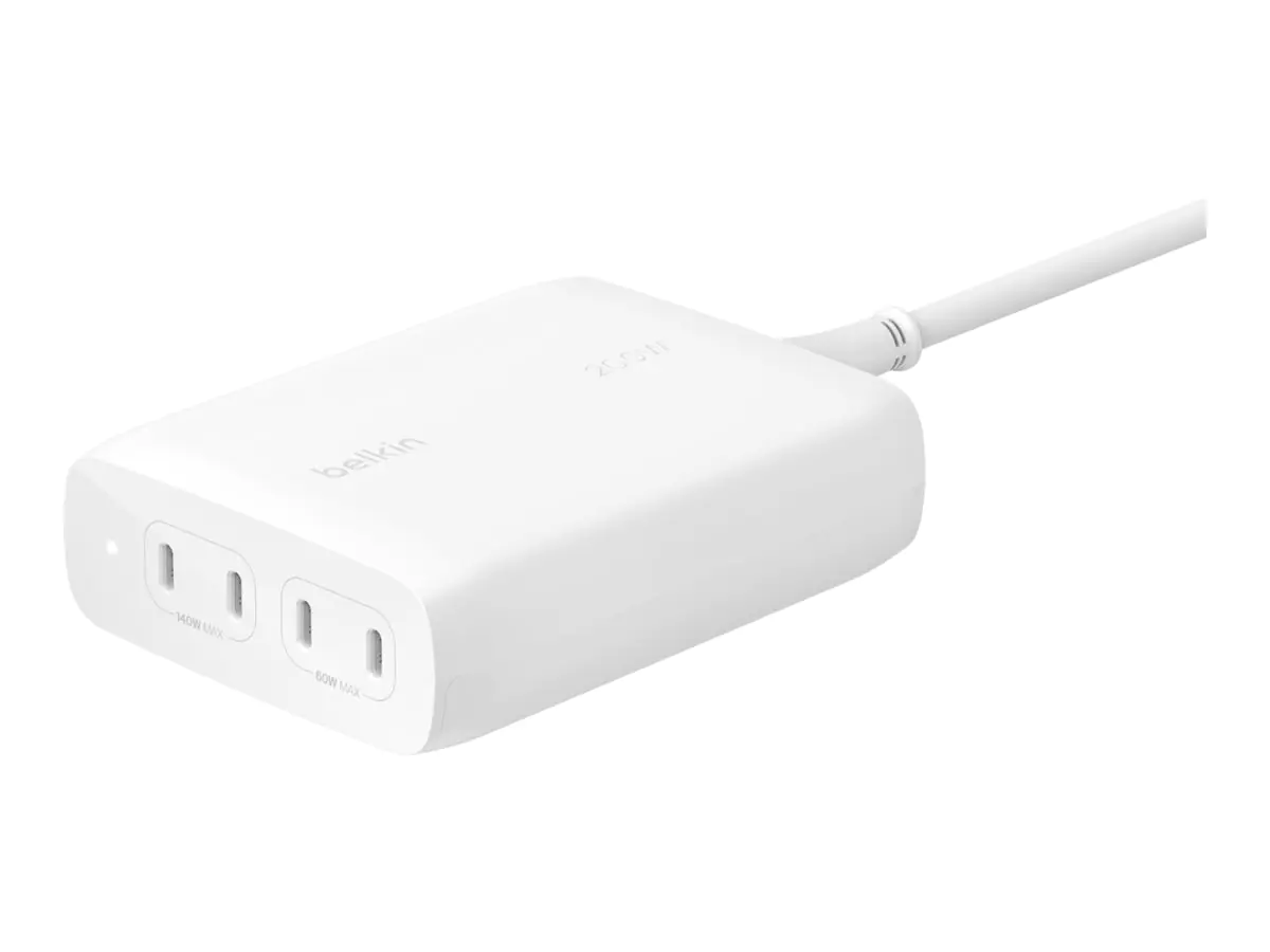 Belkin BoostCharge Pro - Netzteil - GaN-Technologie - 200 Watt - 5 A - Fast Charge, Po