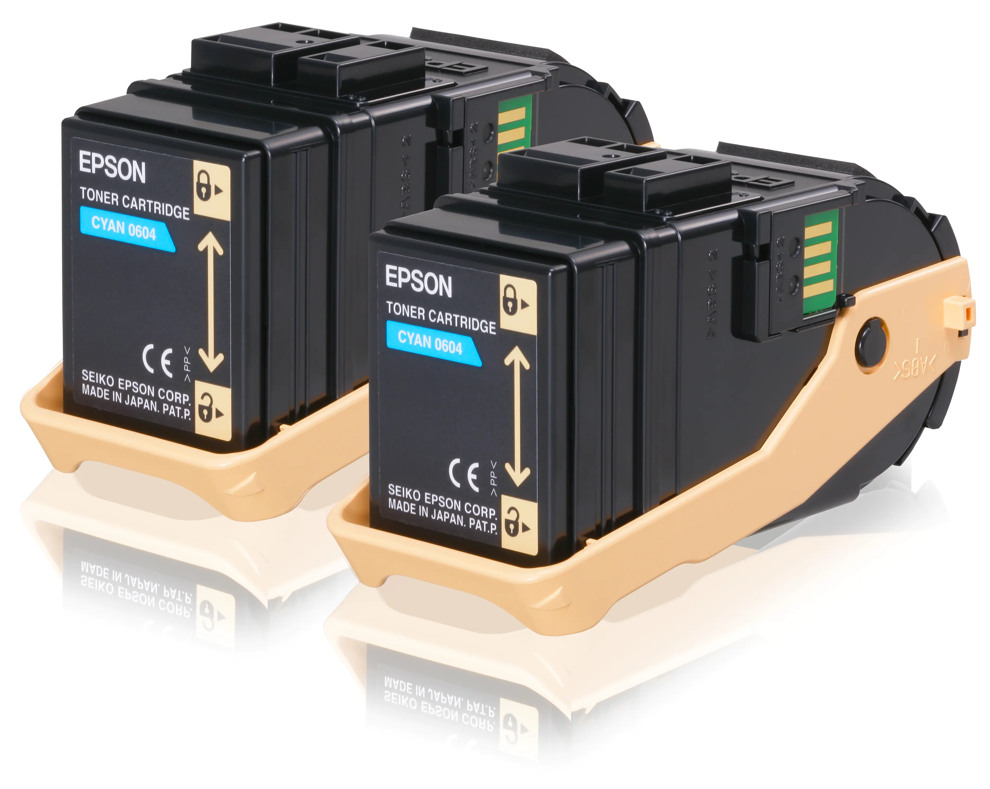 Epson Toner Doppelpack C13S050608 0604 Cyan 2x 7.500 Seiten 2 Stück