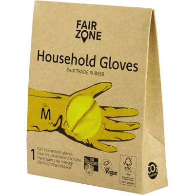 FAIR ZONE Gummihandschuh M Naturkautschuk gelb FAIR ZONE Gummihandschuh M Naturkautschuk gelb