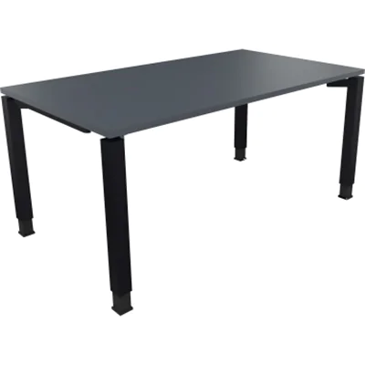 Schreibtisch Vierfuß Quadratrohr B1600xT900xH680-820 an/Lavagrau Schreibtisch Vierfuß Quadratrohr B1600xT900xH680-820 an/Lavagrau