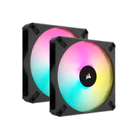 CORSAIR iCUE AF140 RGB ELITE - Gehäuselüfter - High-Performance - 140 mm - Schwarz (Packung mit 2)