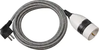 Brennenstuhl 1161830020 - 5 m - Netzstecker Typ E - Netzstecker Typ F - H05VV-F3G - Schwarz/Weiß