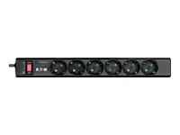 Eaton Protection Strip PS6D - Überspannungsschutz - AC 220-250 V - 2500 Watt - Ausgangsanschlüsse: 6 - Schwarz