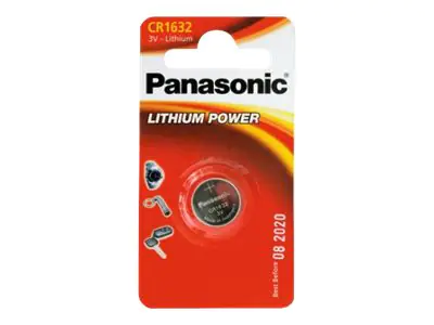 Panasonic CR-1632EL/1B - Batterie CR1632 - Li - 140 mAh Panasonic CR-1632EL/1B - Batterie CR1632 - Li - 140 mAh
