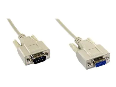 InLine - Kabel seriell - DB-9 (M) zu DB-9 (W) - 2 m - geformt - beige