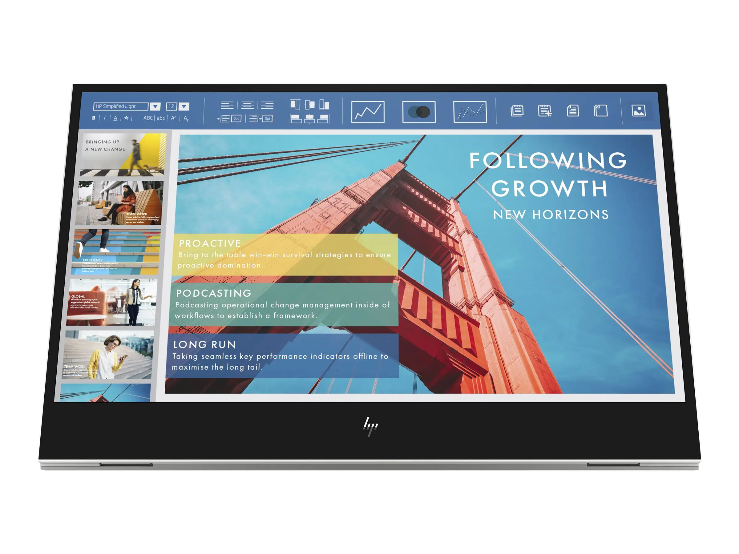 HP E14 G4 - LED-Monitor - 35.6 cm (14") - tragbar - 1920 x 1080 Full HD (1080p) @ 60 Hz - IPS - 400 cd/m² - 800:1 - 5 ms - 2xUSB-C - silberner Standfuß