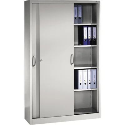 C P Schiebetürenschrank C 2000 Acurado 2040-00 S10165 lichtgrau 4 Fachböden 120.0 x 40 204000S10165