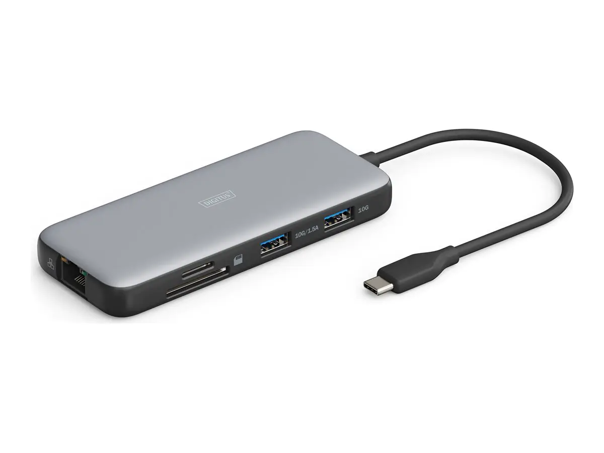 DIGITUS USB-C Docking Station 8-Port HDMI USB RJ45 SD