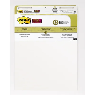 Post-it Flipchartblock Meeting Chart 63,5 x 76,2 cm (B x H) blanko 90g/m² 30 Bl./Block 2 St./Pack.