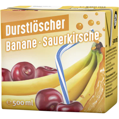 Durstlöscher Softdrink Kirsch Banane 12 x 0,5 l/Pack.