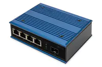 Digitus - Switch - industriell - unmanaged - 4 x 10/100 + 1 x Fast Ethernet SFP (uplink) - an DIN-Schiene montierbar