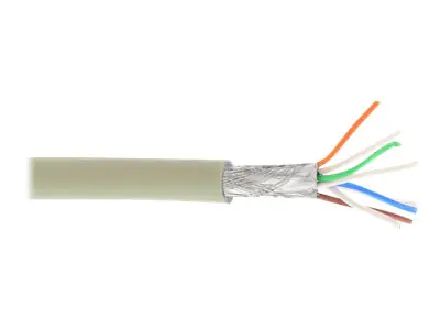 InLine - Bulkkabel - 100 m - SFTP, PiMF - CAT 6a - halogenfrei - Grau