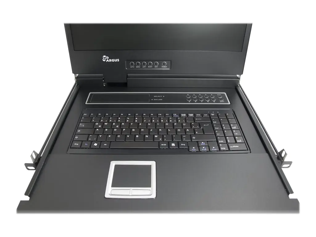Inter-Tech KVM AS-9108 TLS - KVM-Konsole mit KVM-Switch - 8 Anschlüsse - USB - QWERTY - 48.3 cm (19") - Rack - einbaufähig - 1920 x 1080 Full HD (1080p) @ 75 Hz - 1000:1