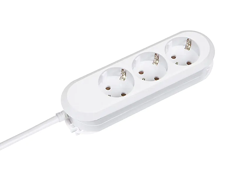 Bachmann SMART Steckdosenleiste 3-fach weiß, ohne Schalter, 3,0m