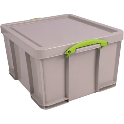Really Useful Box Aufbewahrungsbox Recycling 48 x 31 x 39 cm (B x H x T) DIN A4 35l Polypropylen, 100 % recycelt taubengrau